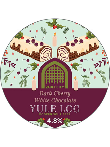 Vault City - Dark Cherry White Chocolate Yule Log